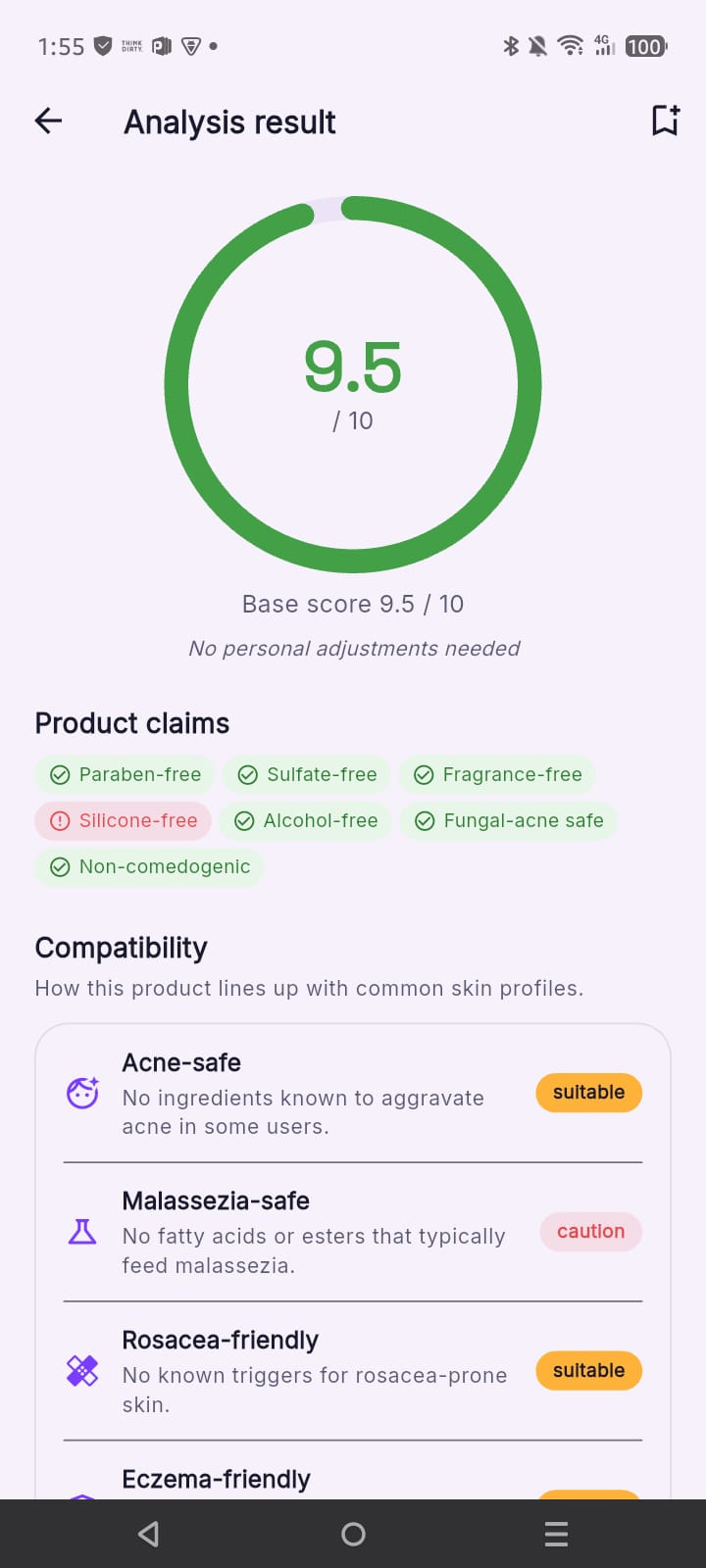 ScanBeauty AI chat screen